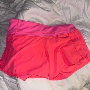lululemon athletica Two-Tone Hot Pink Running Shorts
